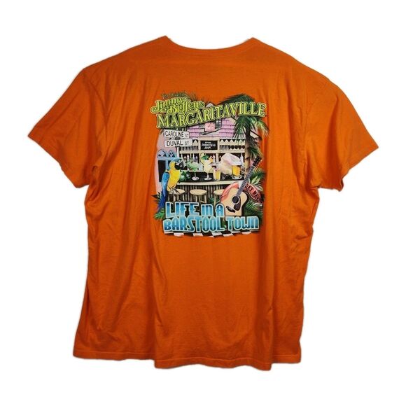Jimmy Buffet's Margaritaville Key West T-Shirt Men's 3X Orange Graphic Print - Picture 2 of 9